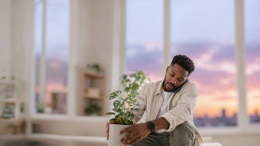 Guy with plants New Home Insurance