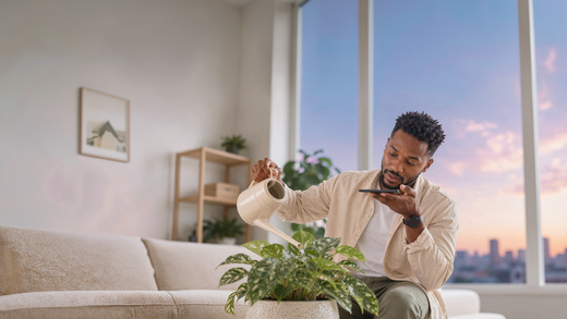 Guy with plants New Home Insurance